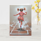 Carte Enfant intérieur anniversaire (Fleur jaune)