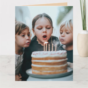 CARTE ENFANT INTÉRIEUR HEUREUX GÂTEAU D'ANNIVERSAIRE GRA