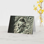 Carte Enfant jouant au violon (Fleur jaune)