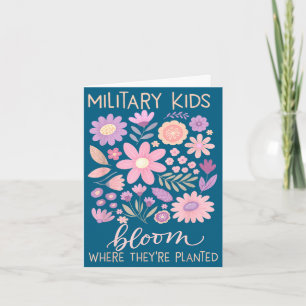 Carte Enfant militaire pissenlit fleurit où planté viole
