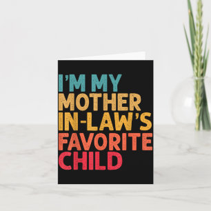 Carte Enfant préféré de la belle-mère humour parent rétr