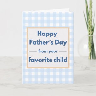 Carte Enfant préféré de la fête des pères pour animal de
