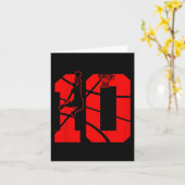 Carte Enfants 10 ans 10e anniversaire de basket-ballLa (Fleur jaune)