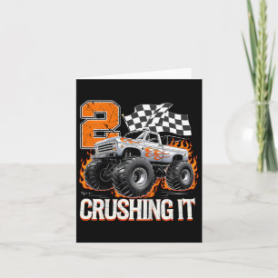 Carte Enfants 2 Trucking It Monster Truck Cool 2e annive