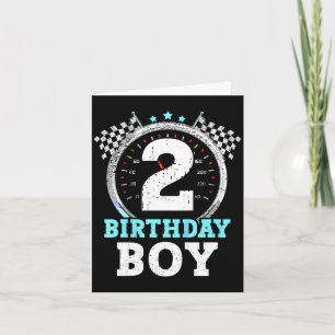 Carte Enfants 2e anniversaire garçon 2 seconde voiture d