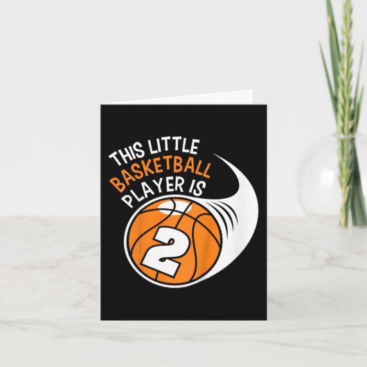 Carte Enfants 2e anniversaire Garçons Basketball Sport 2 (Devant)