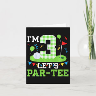 Carte Enfants 3e anniversaire de la fête Golf Garçon 3 a