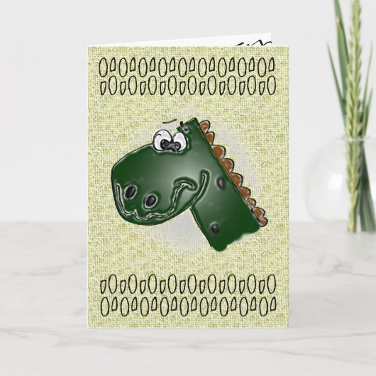 Carte Enfants 4E anniversaire 3D Dinosaur (Devant)