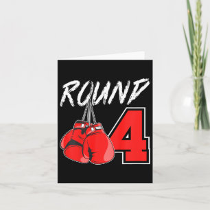 Carte Enfants 4e anniversaire Boy Boy 4 ans Boxer Annive