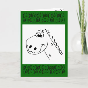 Carte Enfants 4E anniversaire Dinosaur (couleur moi)