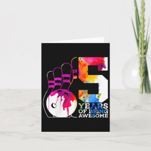 Carte Enfants 5 ans d'être génial Bowling 5e anniversair