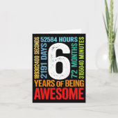 Carte Enfants 6e anniversaire 6 ans 72 mois garçons fill (Devant)