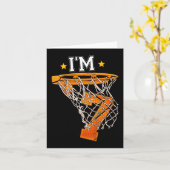 Carte Enfants 7e anniversaire Basketball I'm 7 Garçon Fi (Fleur jaune)