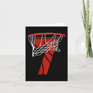 Carte Enfants 7e anniversaire de basket-ball - Sept ans