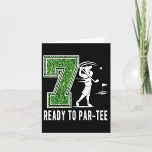 Carte Enfants 7e anniversaire Golfer Boy Sept ans Golf P