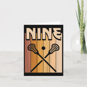 Carte Enfants 9 ans Lacrosse Anniversaire Garçon 9e Bir