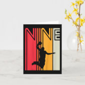 Carte Enfants 9e anniversaire amateur de basket-ball 9 a (Fleur jaune)