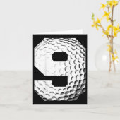 Carte Enfants 9e anniversaire Boy Golf Player Golf 9 ans (Fleur jaune)