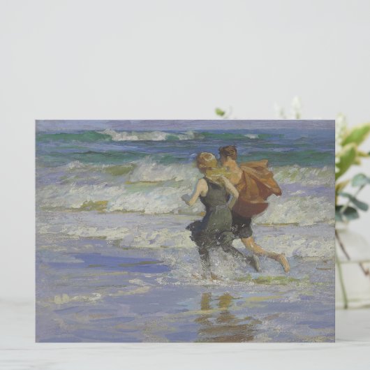 Carte Enfants à la plage (par Edward Henry Potthast) (Debout devant)