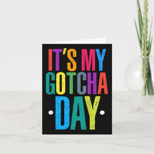 Carte Enfants Adoption Enfant de garde Hooray C'est mon  (Devant)