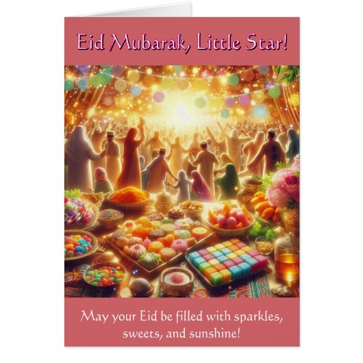 Carte Enfants Aïd - Aïd Moubarak Little Star (Devant)