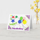 Carte Enfants Anniversaire (Fleur jaune)