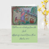 Carte Enfants Bénédiction (Fleur jaune)