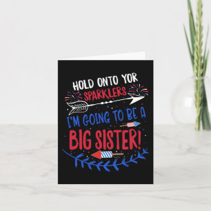 Carte Enfants Big Soeur Sparkler 4 juillet Grossesse Ann