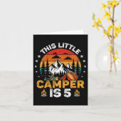 Carte Enfants Ce Petit Camper Est 5 Ans Camping 5E (Fleur jaune)