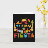 Carte Enfants C'Est Ma Première Fête Anniversaire Mexica (Fleur jaune)