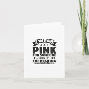 Carte Enfants Cute Rose Ruban Famille Cancer du sein de