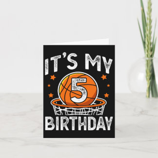 Carte Enfants de 5 ans Bysketbyll Sport 5e anniversaire 