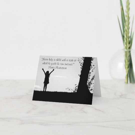 Carte Enfants De Aide De Citation De Montessori Zazzle Be