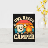 Carte Enfants de camping marshmallow mignon feu de camp (Fleur jaune)