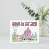 Carte Enfants de ferme Anniversaire (Debout devant)