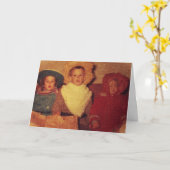 Carte Enfants d'époque en costume, Halloween (Fleur jaune)