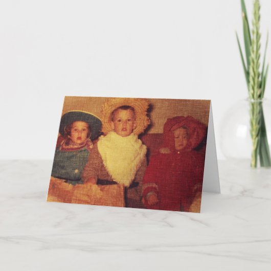 Carte Enfants d'époque en costume, Halloween (Devant)