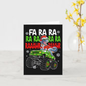 Carte Enfants Dino Fa Ra Ra Rawr Dinosaure Monster Truck (Fleur jaune)