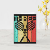 Carte Enfants Dminton 3 Anniversaire Garçon fille Dminto (Fleur jaune)