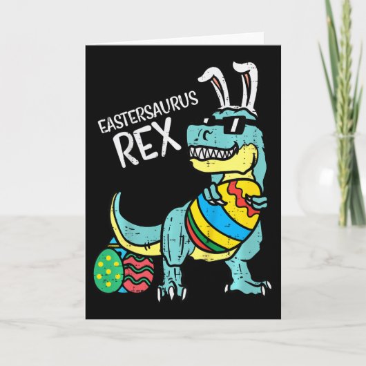 Carte Enfants Eastersaurus Rex Pâques Trex Lapin Tout-Pe (Devant)