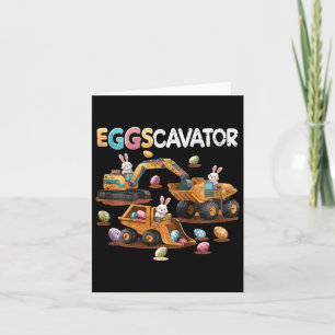 Carte Enfants Eggscavator Easter Egg Chasse Construction