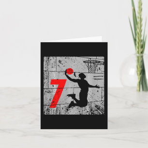 Carte Enfants en détresse 7 ans 7e anniversaire de baske