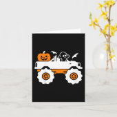 Carte Enfants Fantôme Citrouille Conduisant Monster Truc (Fleur jaune)