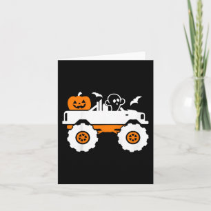 Carte Enfants Fantôme Citrouille Conduisant Monster Truc
