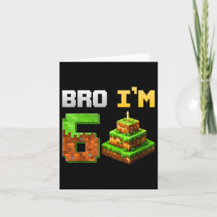 Carte Enfants Garçon Son 6ème Anniversaire Jeu de Bro Pi