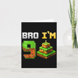 Carte Enfants Garçon Son 9e Anniversaire Jeu de Bro Pixe