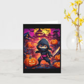 Carte Enfants garçons Halloween (Fleur jaune)