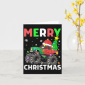 Carte Enfants garçons Joyeux Noël Monster Camion Santa H (Fleur jaune)