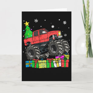 Carte Enfants Garçons Noël Monster Truck Enfants Joyeux