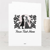 Carte Enfants gothiques emo mignons s'embrassent pour la (Dos)